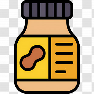 Peanut Butter - Illustrated Peanut Butter Jar In Cartoon Style Transparent PNG