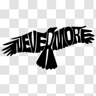 Ravens Logo - Nevermore Bird Silhouette Logo Design Transparent PNG