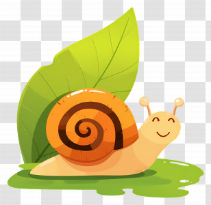 Cute Snail - Cartoon Snail Illustration Transparent PNG