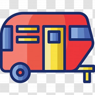 Camping Car - Colorful Caravan For Travel Transparent PNG
