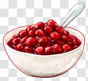 Cranberry Relish - Bowl Of Cranberry Sauce Illustration Transparent PNG