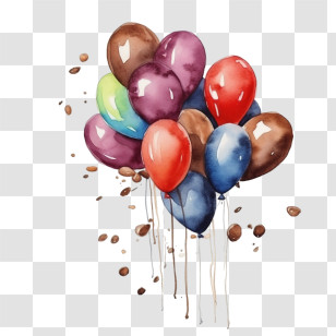 Watercolor Coffee Beans
 - Colorful Party Balloons Transparent PNG