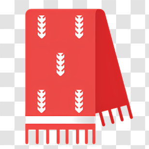 Red And White Plaid Scarf - Red Scarf Illustration For Winter Season Transparent PNG