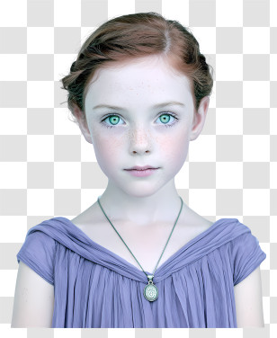 Girl With Strikingly Mismatched Eyes - Portrait Of Pale Blue-eyed Girl Transparent PNG