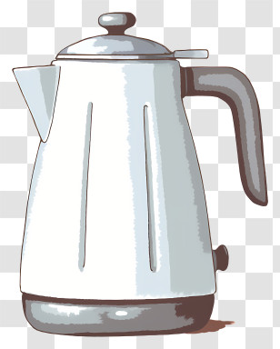 White Kettle - White Electric Kettle Illustration Transparent PNG