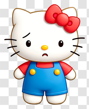 Hello Kitty Thinking - Sad Hello Kitty Transparent PNG