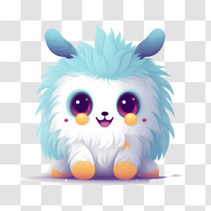 Monster - Cute Fluffy Creature Illustration Transparent PNG