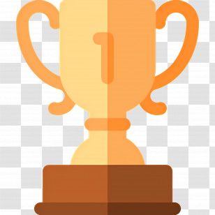 Trophy Cup - Golden Trophy Icon For Achievement Transparent PNG