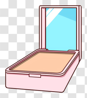 Icon - Pink Compact Powder With Mirror Transparent PNG