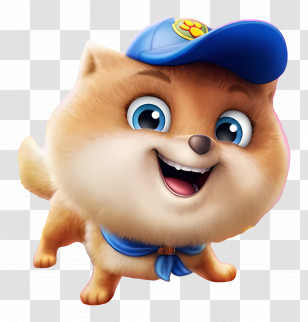 Paw Patrol - Cute Cartoon Dog With Hat Transparent PNG