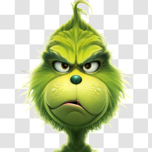 Christmas Grinch - Green Grumpy Creature Illustration Transparent PNG