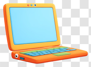 Cartoon Laptop - Colorful Cartoon Laptop Transparent PNG