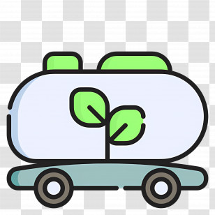 Oil Storage Tank - Eco-Friendly Car With Green Leaves Transparent PNG