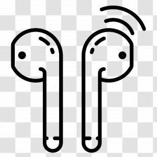 Airpods - Wireless Earbuds Icon Transparent PNG