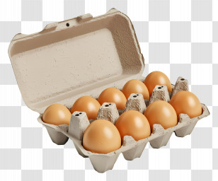 Carton Of Eggs - Carton Of Brown Eggs Transparent PNG