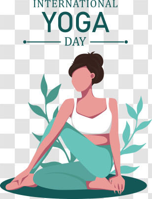 International Day Of Yoga
 - Woman Doing Seated Yoga Pose For International Yoga Day Transparent PNG