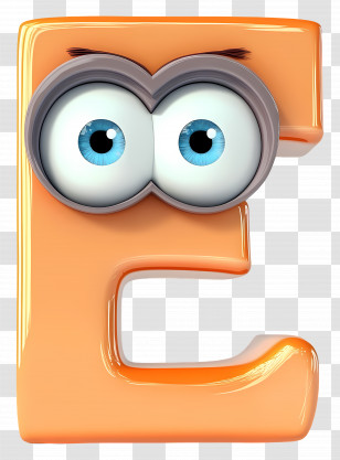 Funny Letter E - Letter E With Eyes Transparent PNG