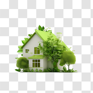 Eco House - Eco-Friendly Green House Transparent PNG