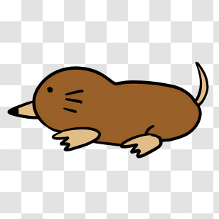 Cartoon - Cartoon Brown Mole Transparent PNG