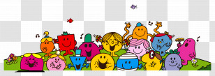 Mr Men Little Miss - Group Of Colorful Cartoon Characters Transparent PNG