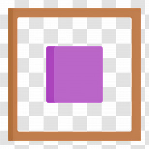 Photo Frame - Purple Square In Brown Frame Transparent PNG