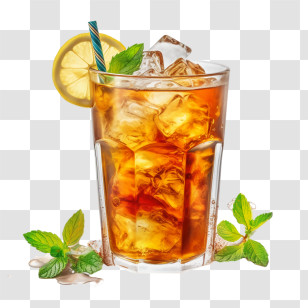 Ice Tea
 - Refreshing Iced Tea With Lemon And Mint Transparent PNG