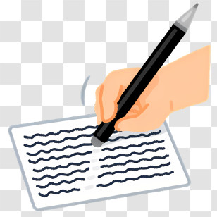 Icon - Hand Writing With Black Pen Transparent PNG