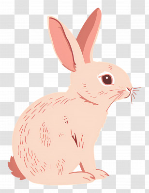 Bunny - Adorable Cartoon Rabbit For Easter Illustration Transparent PNG