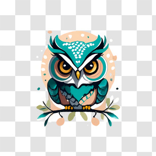 Owl Logo - Colorful Cartoon Owl Transparent PNG