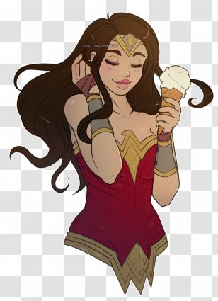 Gal Gadot Wonder Woman Diana Prince Cartoon - Silhouette Transparent PNG