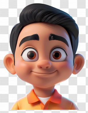 Chhota Bheem - Animated Cartoon Boy Face Transparent PNG