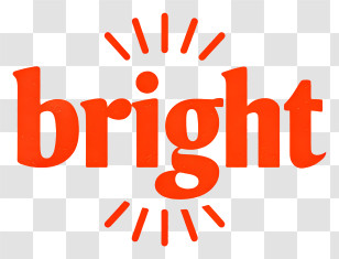 Bright Logo - Bright Red Text Transparent PNG