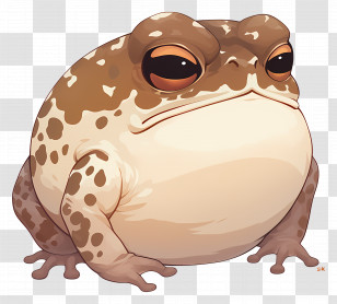 Chubby Toad - Brown Toad Illustration Transparent PNG