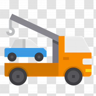 Tow Truck - Tow Truck Carrying A Blue Car Transparent PNG