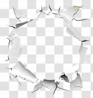 Hole Ripped Paper - Torn Paper Circle Design Transparent PNG