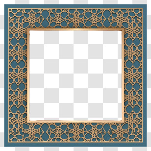 Arabic Islamic Frame Illustrate - Elegant Decorative Frame Transparent PNG
