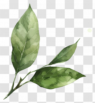 Green Leaf - Green Leaf Watercolor Design Transparent PNG