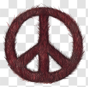 Peace Sign - Furry Peace Symbol Transparent PNG
