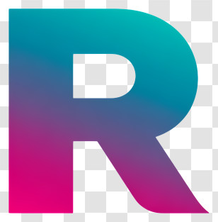 R Logo - Bold Gradient Letter R Transparent PNG