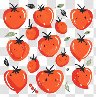 Tomatoes - Red Tomatoes Illustration For Fresh Food Concept Transparent PNG