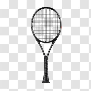 Tennis Racket - Black Tennis Racket For Sports Activities Transparent PNG
