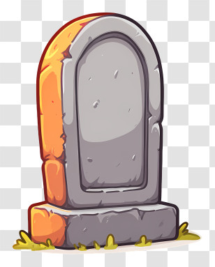 Headstone Emoji - Stone Tombstone Illustration Transparent PNG