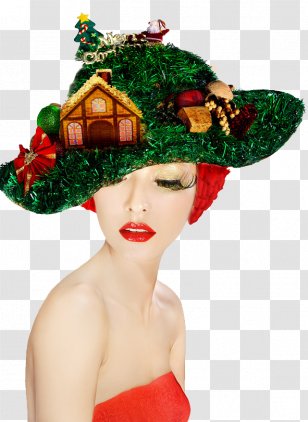 Christmas Party Make-up Hat Fedora - Western Model Offered A Transparent PNG