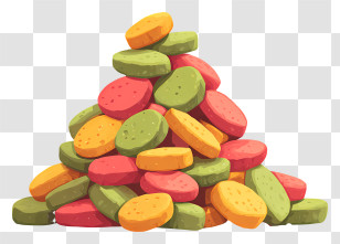 Dog Food - Pile Of Colorful Candy Treats Transparent PNG