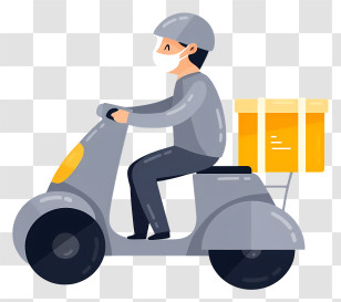Food Delivery Service - Scooter Delivery Service Transparent PNG