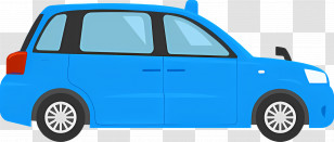 Cartoon Car - Blue Cartoon Styled Car Illustration Transparent PNG