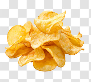Potato Chip Day - Golden Crispy Potato Chips Transparent PNG