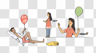 Pgim - Relaxing People Scene Transparent PNG