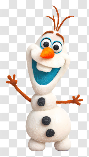 Frozen Olaf - Snowman With Carrot Nose Transparent PNG