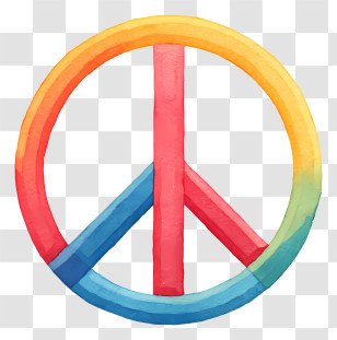 Watercolor Peace Symbol - Watercolor Peace Symbol Transparent PNG